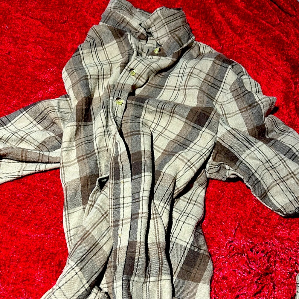 JOHN GALT Plaid Long-Sleeve Button down